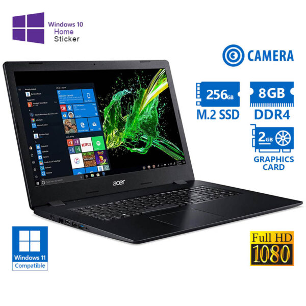 Acer Aspire A317-51G i5-10210U/17”FHD/8GB DDR4/256GB M.2 SSD/DVD/Camera/Nvidia 2GB/10H Grade A Refur