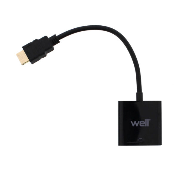Adaptor HDMI Male σε VGA Female Well ADAPT-HDMIM/VGAF-0.2BK-WL - Image 3