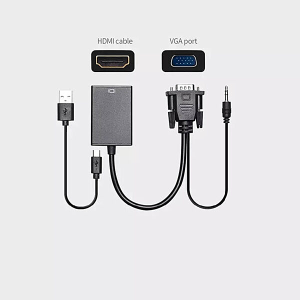 Adaptor VGA σε HDMI w/Audio USB16308 - Image 4
