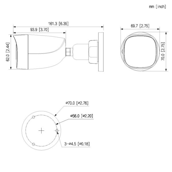 CCTV Bullet HDCVI Κάμερα 5MP Starlight IR 2.8mm HAC-HFW1500C-S2 - Image 5