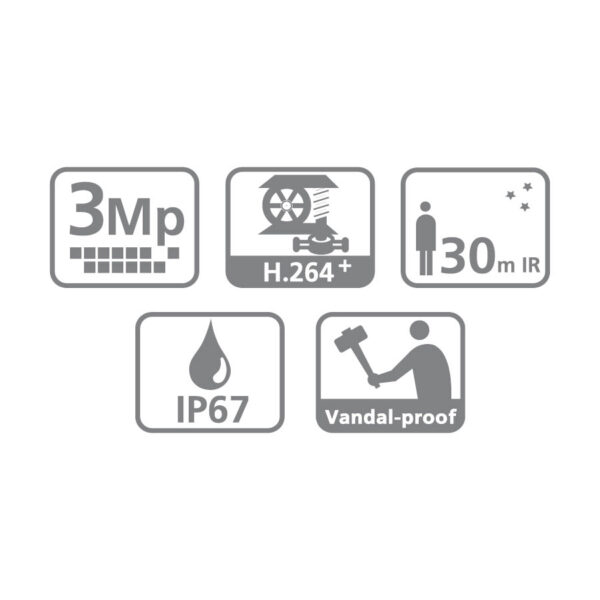 DAHUA IP Dome Κάμερα 3MP IPC-HDBW1320E-W - Image 2
