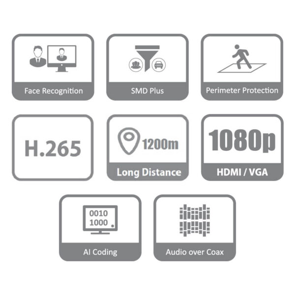 DVR 4 Channel Penta-brid 4K-N/5MP Mini 1U WizSense DVR Dahua XVR5104HS - Image 2