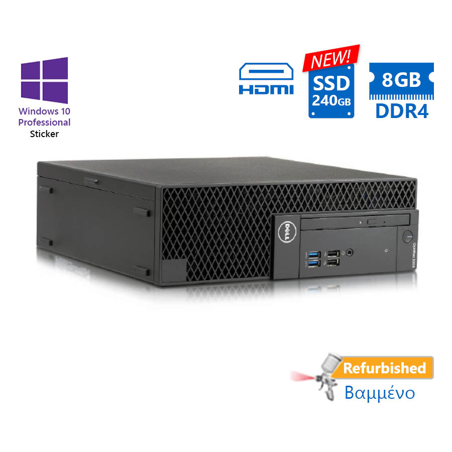 Dell 3050 SFF i5-7500/8GB DDR4/240GB SSD New/DVD/10P Grade A+ Refurbished PC