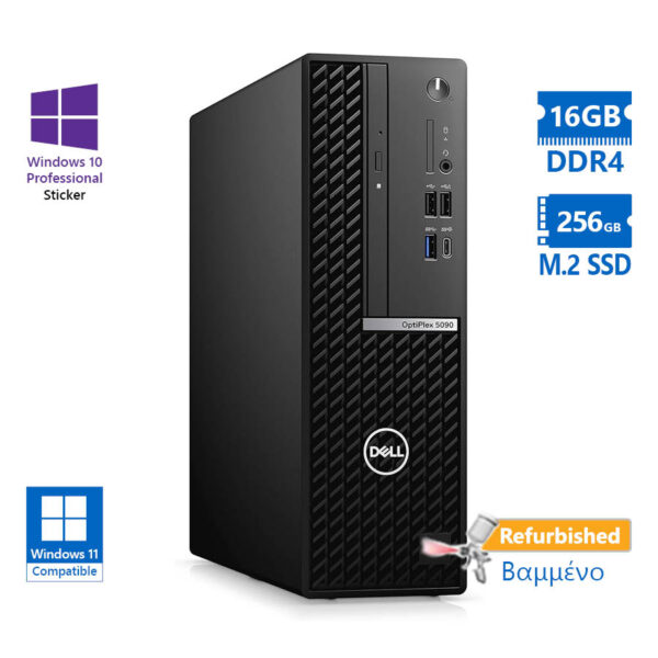 Dell 5090 SFF i5-10505/16GB DDR4/256GB M.2 SSD/DVD/10P Grade A+ Refurbished PC