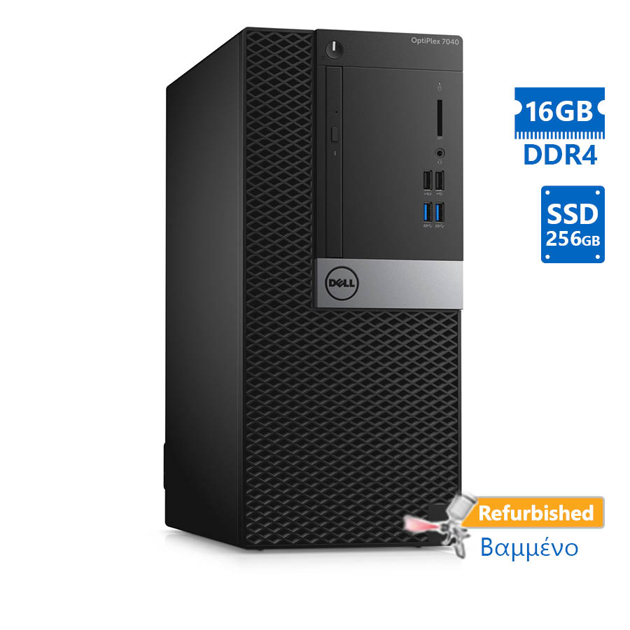 Dell 7040 Tower i5-6500/16GB DDR4/256GB SSD/DVD/8H Grade A+ Refurbished PC