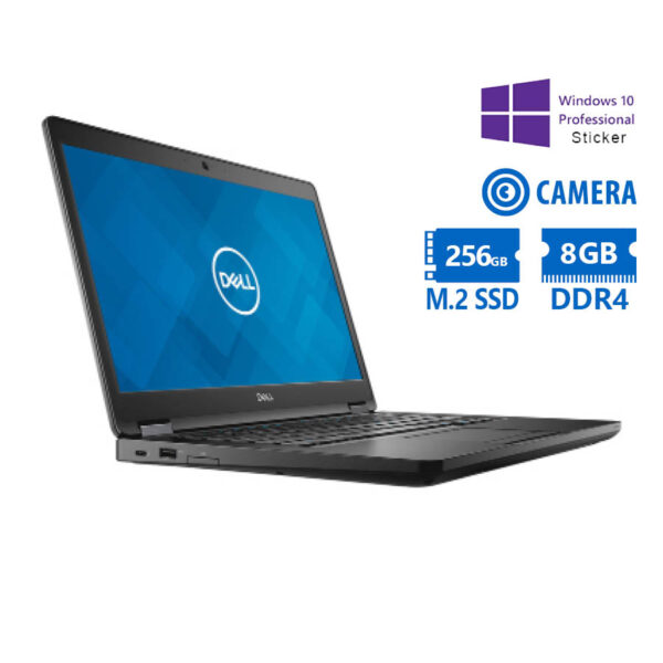 Dell (A-) Latitude 5480 i5-6300U/14\"/8GB DDR4/256GB M.2 SSD/No ODD/Camera/10P Grade A- Refurbished L