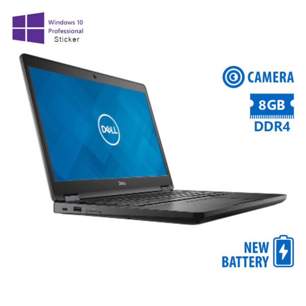 Dell (A-) Latitude 5480 i5-6300U/14\"/8GB DDR4/500GB/No ODD/Camera/New Battery/10P Grade A- Refurbish