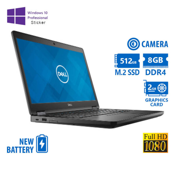 Dell (A-) Latitude 5480 i7-6600U/14\"FHD/8GB DDR4/512GB M.2 SSD/No ODD/GeForce 930MX (2GB)/Camera/New