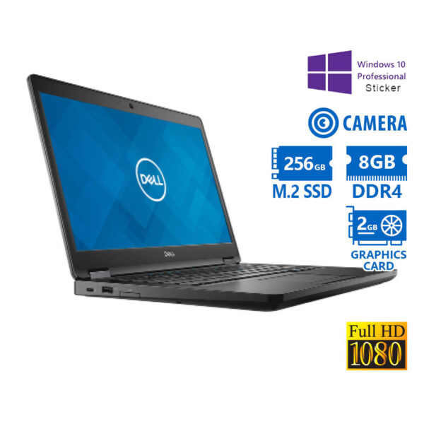 Dell (A-) Latitude 5480 i7-7820HQ/14\"FHD/8GB DDR4/256GB M.2 SSD/No ODD/GeForce 930MX (2GB)/Camera/10
