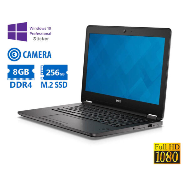 Dell (A-) Latitude E7270 i5-6300U/12.5``FHD/8GB DDR4/256GB M.2 SSD/No ODD/Camera/10P Grade A- Refurb