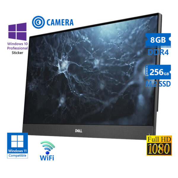 Dell (A-) OptiPlex 7480 WiFi AIO w/Monitor 24”FHD i5-10500/8GB DDR4/256GB M.2 SSD/No Base/No ODD/Web