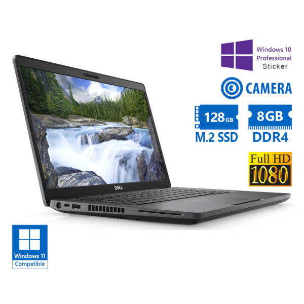 Dell (B) Latitude 5400 i5-8365U/14\"FHD/8GB DDR4/128GB M.2 SSD/No ODD/Camera/10P Grade B Refurbished