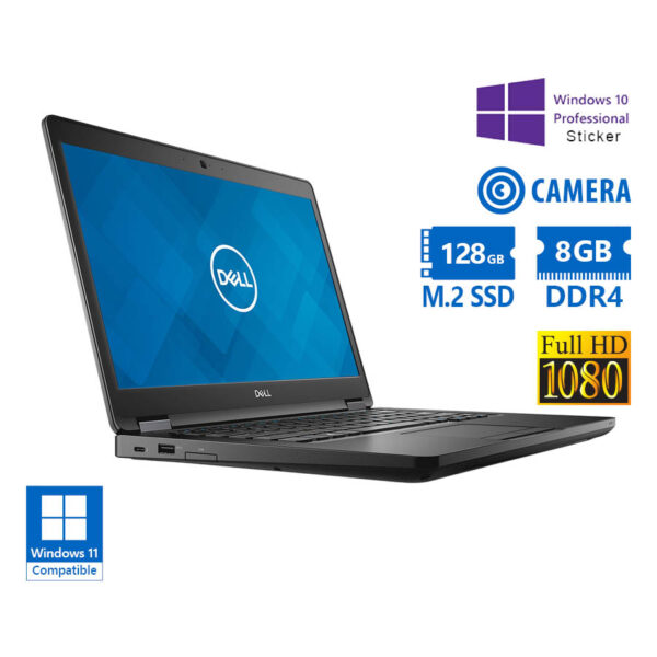 Dell (B) Latitude 5490 i5-8350U/14\"FHD/8GB DDR4/128GB M.2 SSD/No ODD/Camera/10P Grade B Refurbished