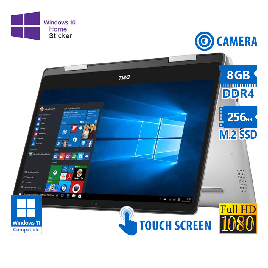 Dell Inspiron 5482 Hybrid (2 in 1) i5-8265U/14\"FHD Touchscreen/8GB DDR4/256GB M.2 SSD/No ODD/Camera/