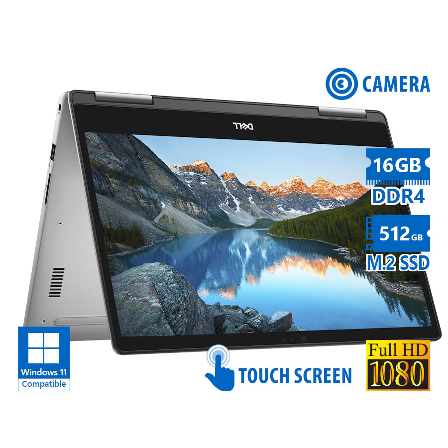 Dell Inspiron 7373 Hybrid (2 in 1) i7-8550U/13.3\"FHD Touchscreen/16GB DDR4/512GB M.2 SSD/No ODD/Came