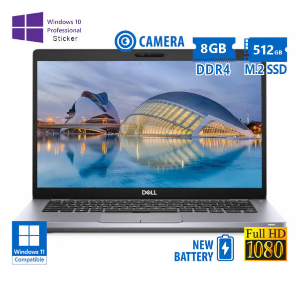Dell Latitude 5410 i5-10210U/14\"FHD/8GB DDR4/512GB M.2 SSD/No ODD/Camera/New Battery/10P Grade A Ref