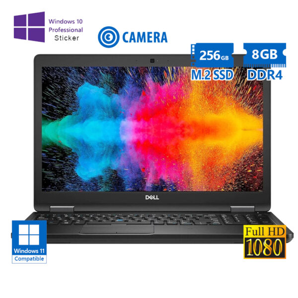 Dell Latitude 5590 i5-8250U/15.6”FHD/8GB DDR4/256GB M.2 SSD/No ODD/Camera/10P Grade A Refurbished La