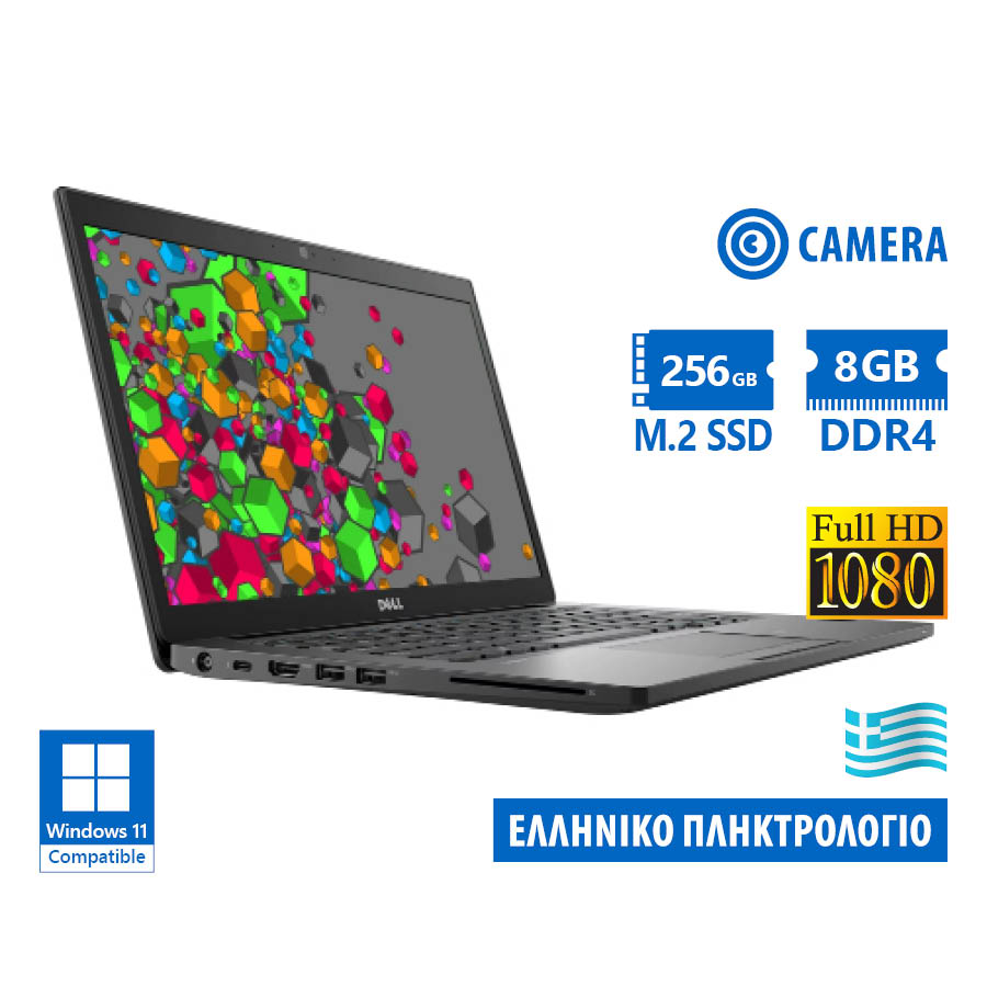 Dell Latitude 7490 i5-8250U/14”FHD/8GB DDR4/256GB M.2 SSD/No ODD/Camera/Grade A Refurbished Laptop