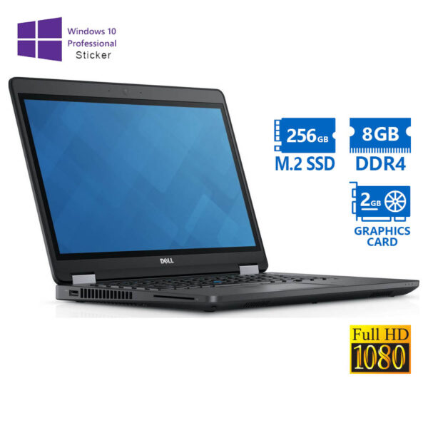 Dell Latitude E5570 i7-6600U/15.6\"FHD/8GB DDR4/256GB M.2 SSD/Radeon R7 M360 2GB/No ODD/10P Grade A R
