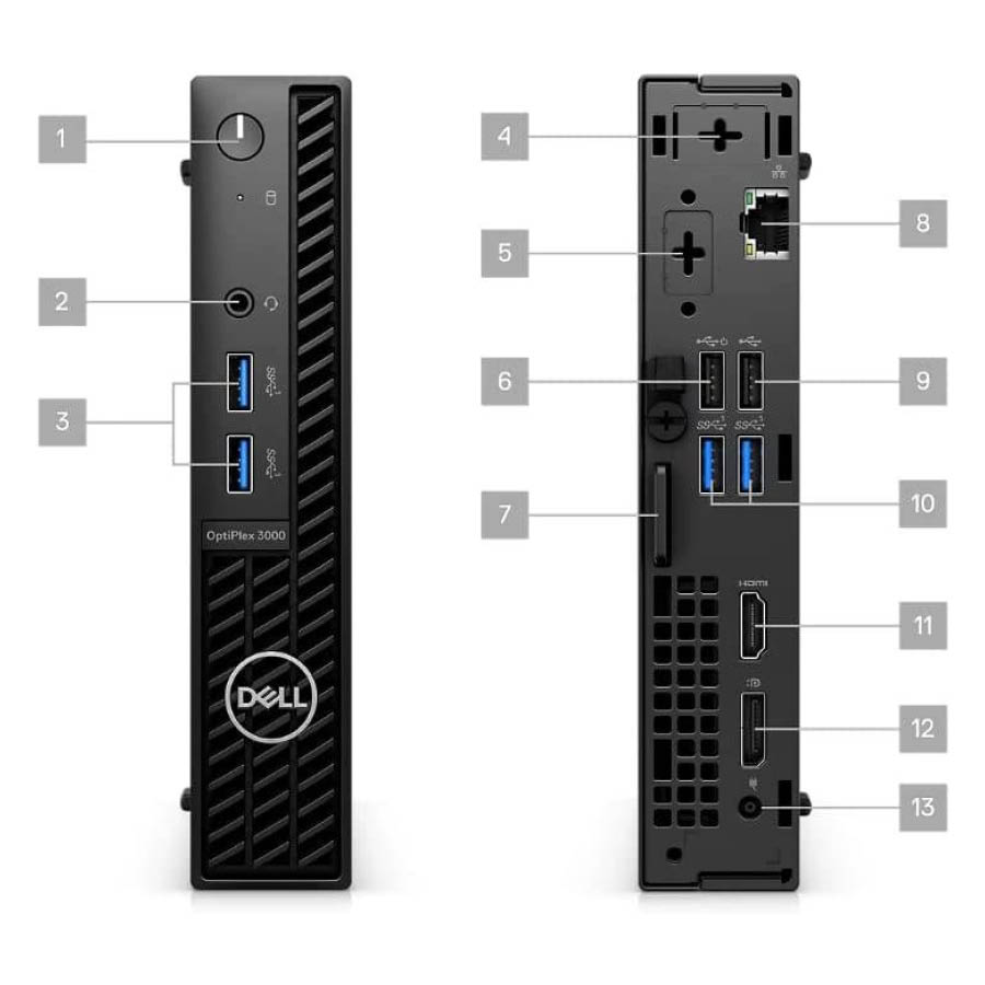 Dell Optiplex 3000 DM WiFi i5-12500T/16GB DDR4/512GB M.2 SSD/No ODD/10P Grade A Refurbished PC - Image 3