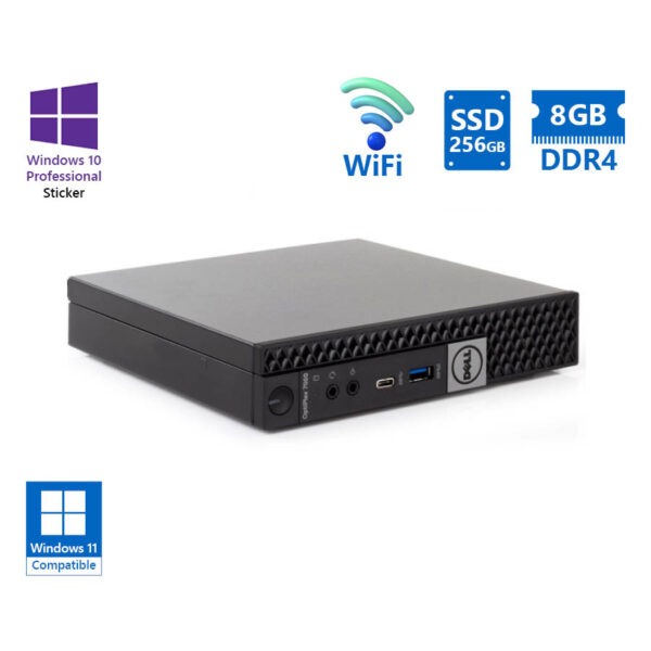 Dell Optiplex 7060 DM WiFi i5-8500T/8GB DDR4/256GB SSD/No ODD/10P Grade A Refurbished PC