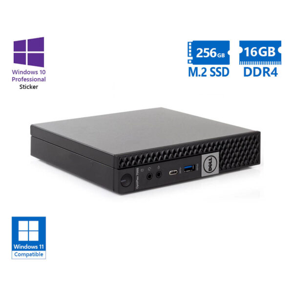 Dell Optiplex 7060 DM i7-8700/16GB DDR4/256GB M.2 SSD/No ODD/10P Grade A Refurbished PC