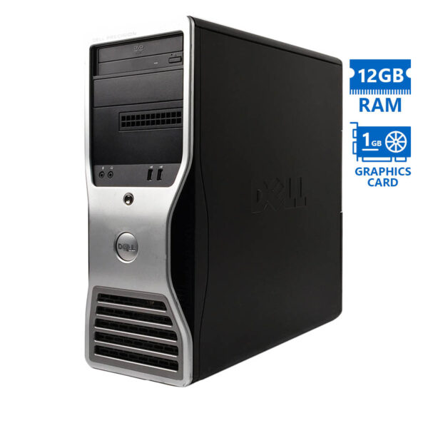 Dell Precision T5500 Tower Xeon X5680(6-Cores)/12GB DDR3/250GB/ATI 1GB/DVD/7P Grade A Workstation Re