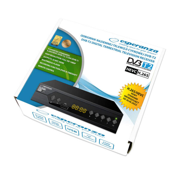 Esperanza αποκωδικοποιητής DVB-T2 H.265/HEVC EV107R - Image 4