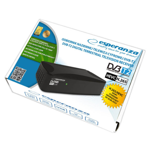 Esperanza αποκωδικοποιητής DVB-T2 H.265/HEVC EV108R - Image 4