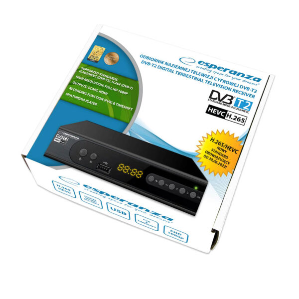 Esperanza αποκωδικοποιητής DVB-T2 H.265/HEVC EV111P - Image 4