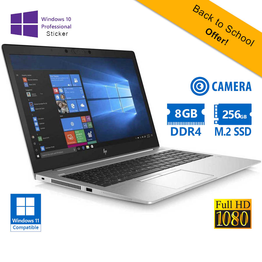 HP (A-) EliteBook 850 G6 i5-8365U/15.6\"FHD/8GB DDR4/256GB M.2 SSD/No ODD/Camera/10P Grade A- Refurbi
