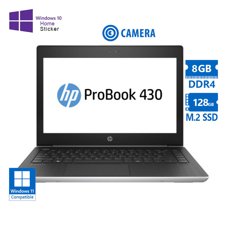 HP (A-) ProBook 430 G5 i3-8130U/13.3”/8GB DDR4/128GB M.2 SSD/No ODD/Camera/10H Grade A- Refurbished