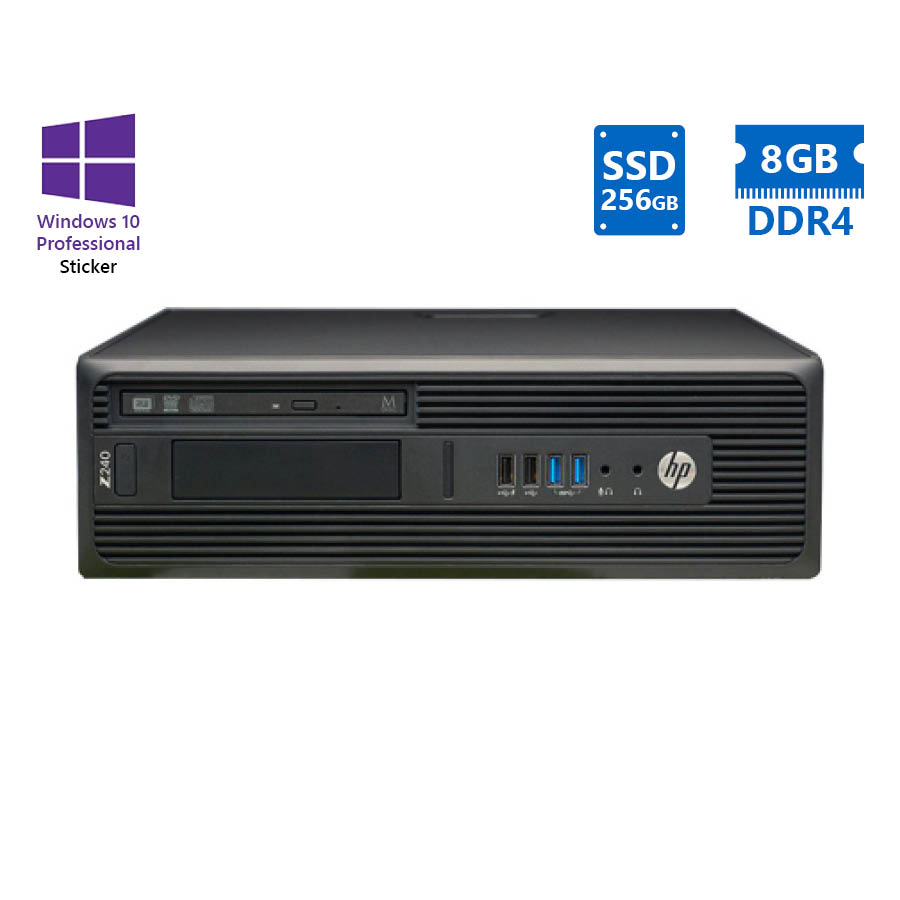 HP (A-) Z240 SFF i5-6600/8GB DDR4/256GB SSD/DVD/10P Grade A- Workstation Refurbished PC
