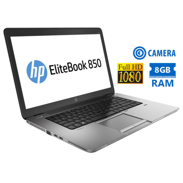 HP EliteBook 850 G2 i5-5300U/15.6``FHD/8GB DDR3/500GB/No ODD/Camera/8P Grade A Refurbished Laptop