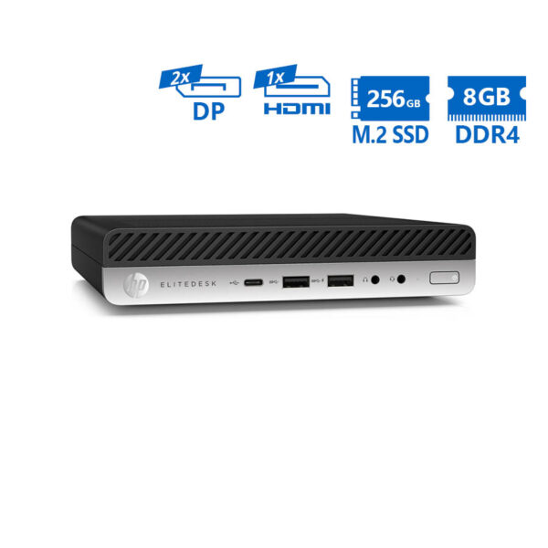 HP EliteDesk 800G3 DM i5-6500T/8GB DDR4/256GB M.2 SSD/No ODD/Grade A Refurbished PC