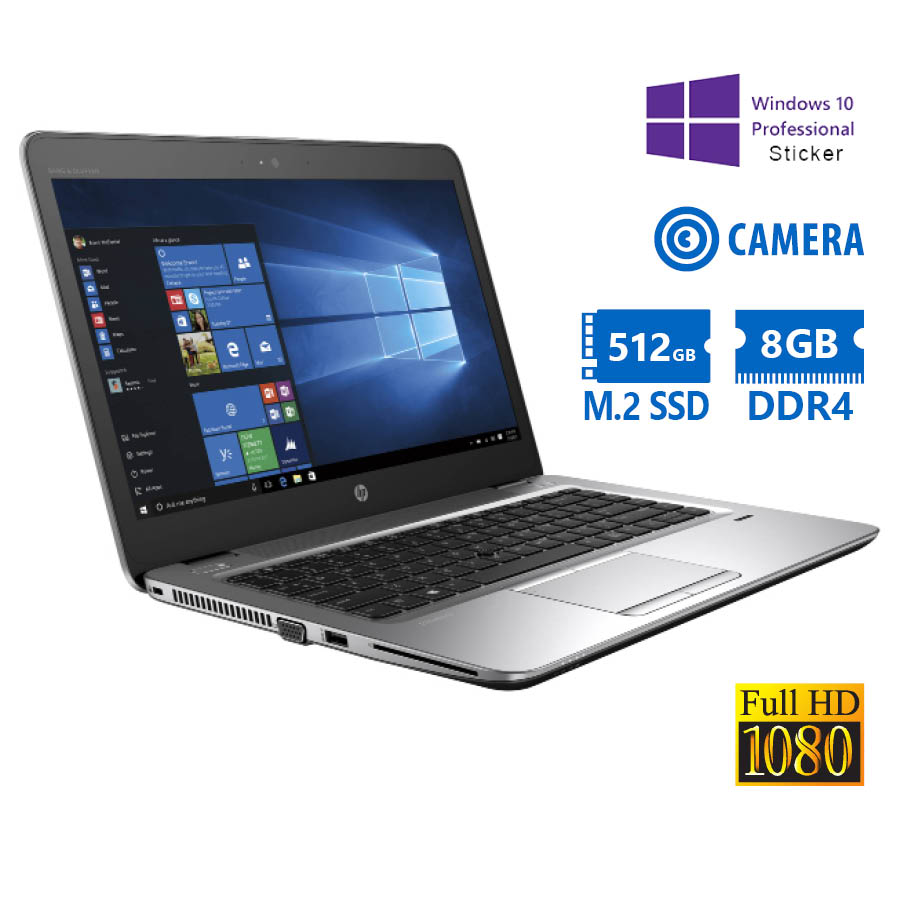 HP Elitebook 840 G4 i5-7300U/14\"FHD/8GB DDR4/512GB M.2 SSD/No ODD/Camera/10P Grade A Refurbished Lap