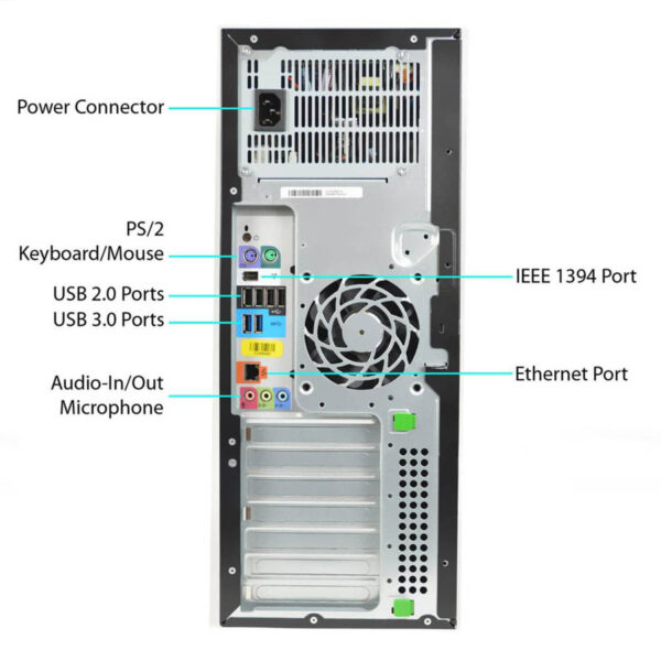 HP Z420 Tower Xeon E5-1650v2(6-Cores)/16GB DDR3/1TB/Nvidia 1GB/No ODD/7P Grade A+ Workstation Refurb - Image 3