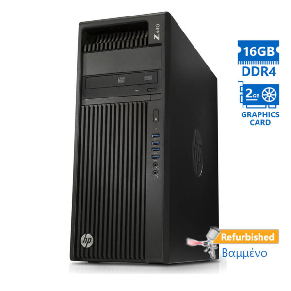 HP Z440 Tower Xeon E5-1630v4(4-Cores)/16GB DDR4/2TB/Nvidia 2GB/No ODD/8P Grade A+ Workstation Refurb