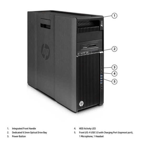 HP Z640 Tower Xeon E5-2620v3(6-Cores)/16GB DDR4/2TB/Nvidia 1GB/DVD/Grade A Workstation Refurbished P - Image 5