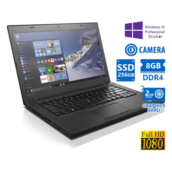 Lenovo (A-) ThinkPad T460P i7-6820HQ/14``FHD/8GB DDR4/256GB SSD/No ODD/Nvidia 2GB/Camera/10P Grade A