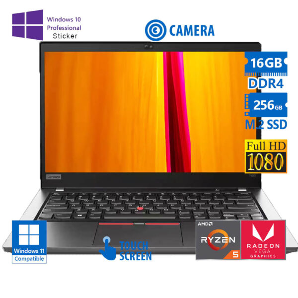 Lenovo (A-) ThinkPad T495s Ryzen 5 Pro 3500U/14``FHD Touchscreen/16GB DDR4/256GB M.2 SSD/w/Radeon™ V