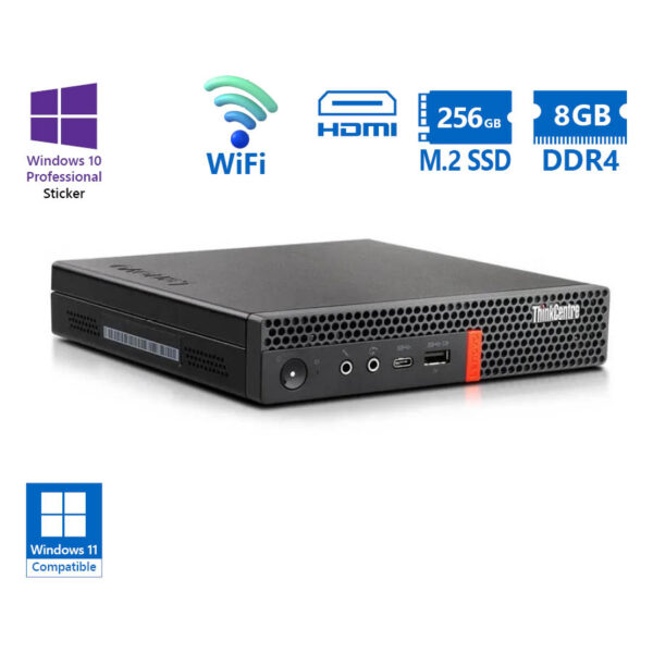 Lenovo ThinkCentre M920q Tiny WiFi i5-8500T/8GB DDR4/256GB M.2 SSD/No ODD/10P Grade A Refurbished PC