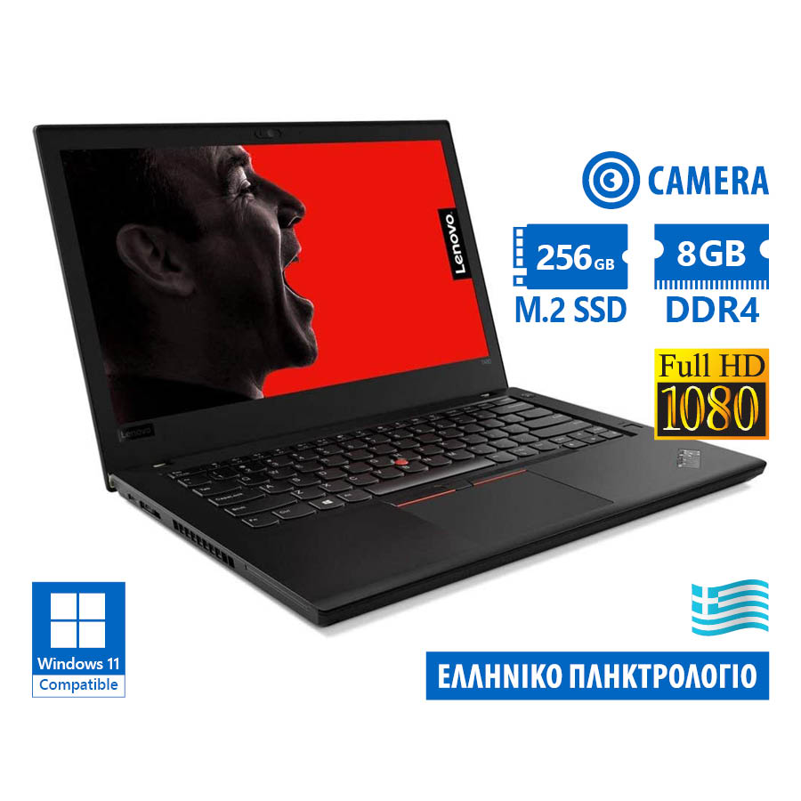 Lenovo ThinkPad T480 i5-8350U/14\"FHD/8GB DDR4/256GB M.2 SSD/No ODD/Camera/Grade A Refurbished Laptop