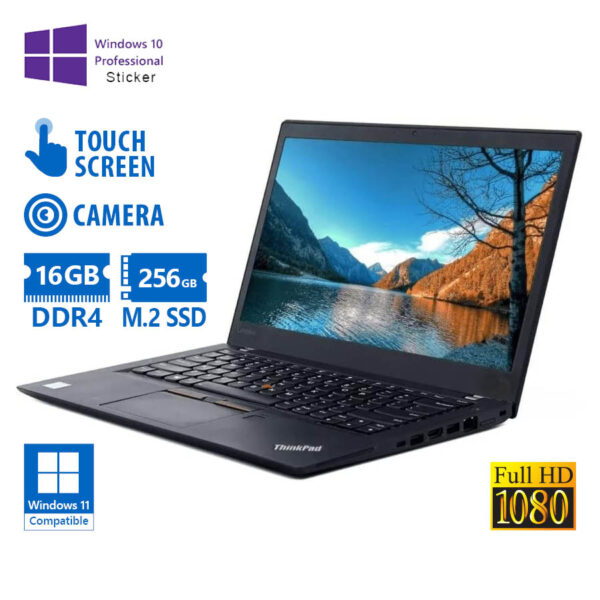 Lenovo ThinkPad T490s i5-8365U/14\"FHD Touchscreen/16GB DDR4/256GB M.2 SSD/No ODD/Camera/10P Grade A