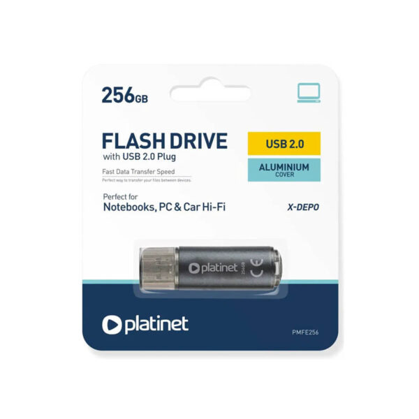 PLATINET USB 2.0 X-DEPO  Flash Disk 256GB μαύρο PMFE256 - Image 2