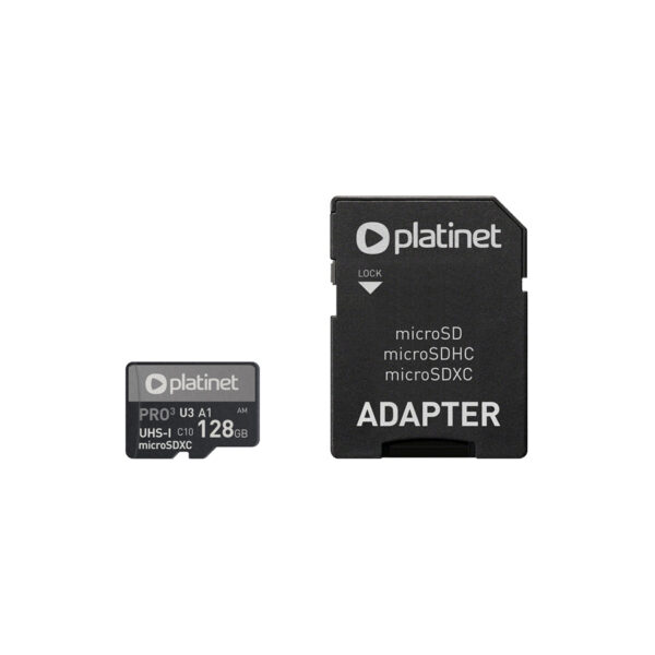 PLATINET microSDXC Secure digital + adapter SD 128GB CLASS 10  PMMSDX128UII - Image 2