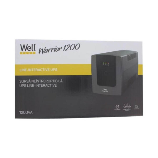 UPS 1200VA Well LINE INTERACTIVE UPS-LINT-WARRIOR1200-WL - Image 2