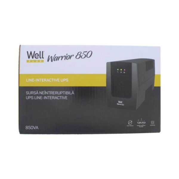 UPS 850VA Well LINE INTERACTIVE UPS-LINT-WARRIOR850-WL - Image 2