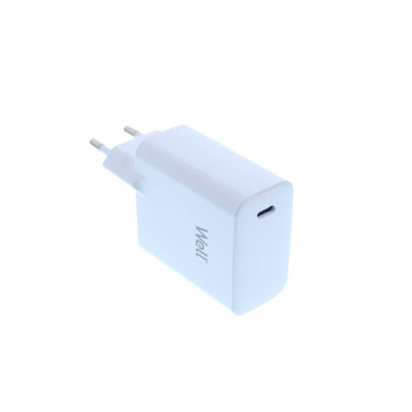 Universal USB-C FastTravel Wall Charger 65W Λευκό Well PSUP-USB-WPD6501WE-WL - Image 2