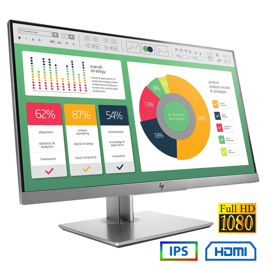 Used (A-) Monitor EliteDisplay E223 IPS LED/HP/22\"FHD/1920x1080/Wide/Silver/Black/Grade A-/D-SUB & D